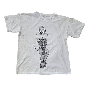 Marilyn Monroe Tee Shirt Single Stitch Black & White Graphic XL